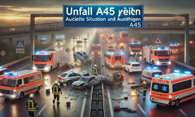 Unfall A45 Jetzt